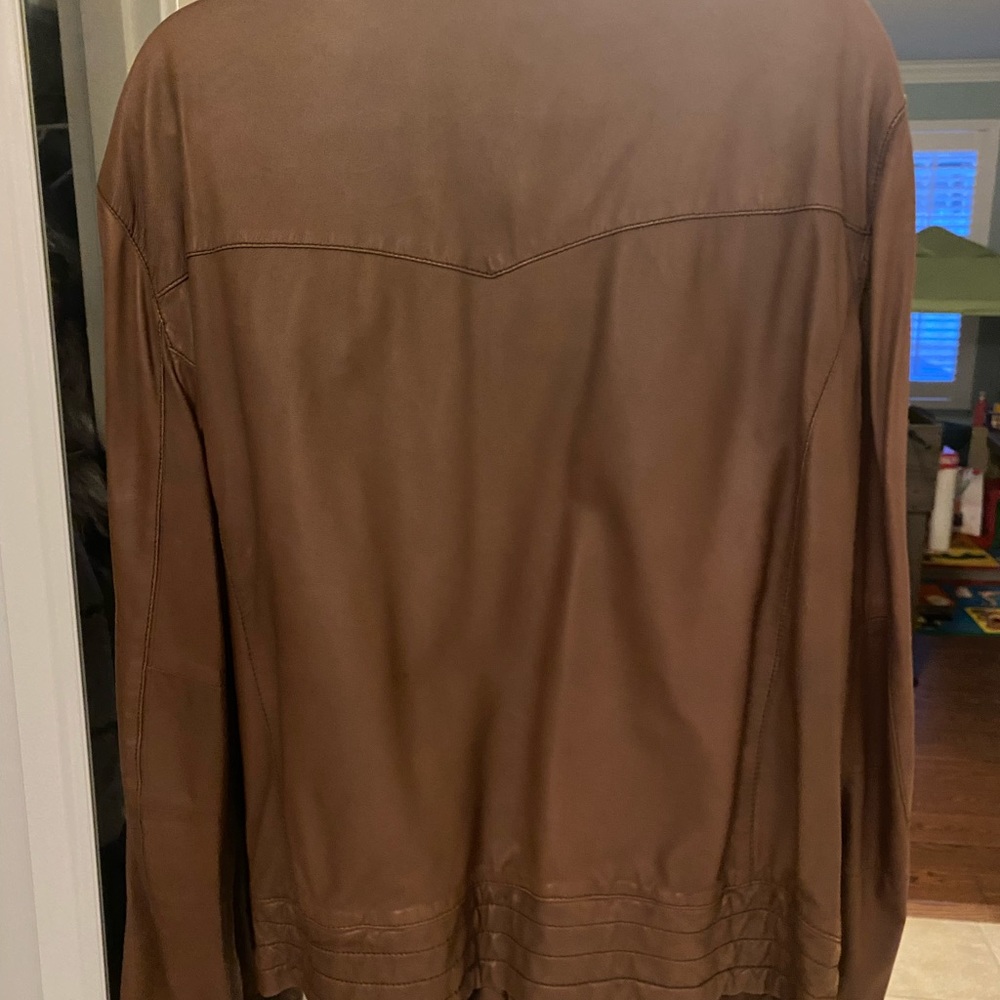 Giorgio Armani leather jacket men size medium - Picture 2 of 7